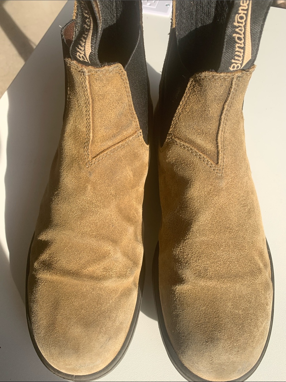 Blundstone Men’s Chukka Boots - Tan Suede Pull OnMens 10